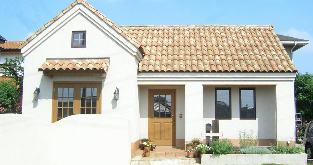 プロヴァンステイストの平屋住宅の外観